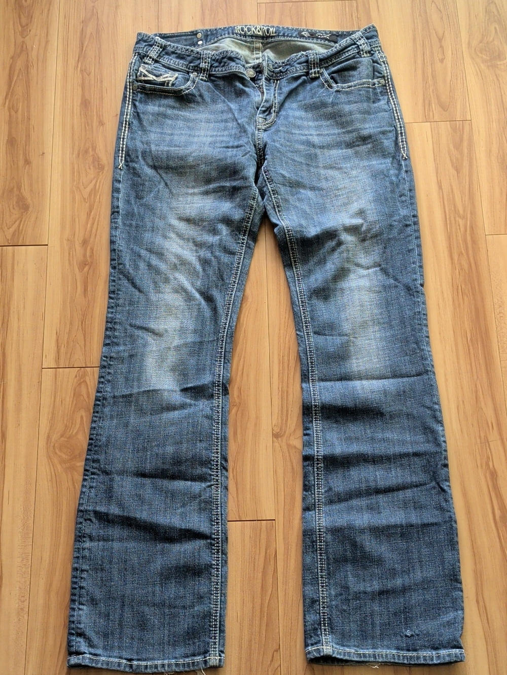 Women's Blue Denim Jeans - Classic Straight Leg